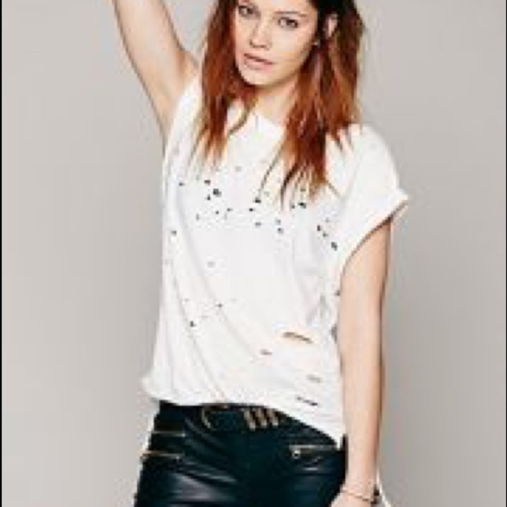 Free People distressed muscle tee